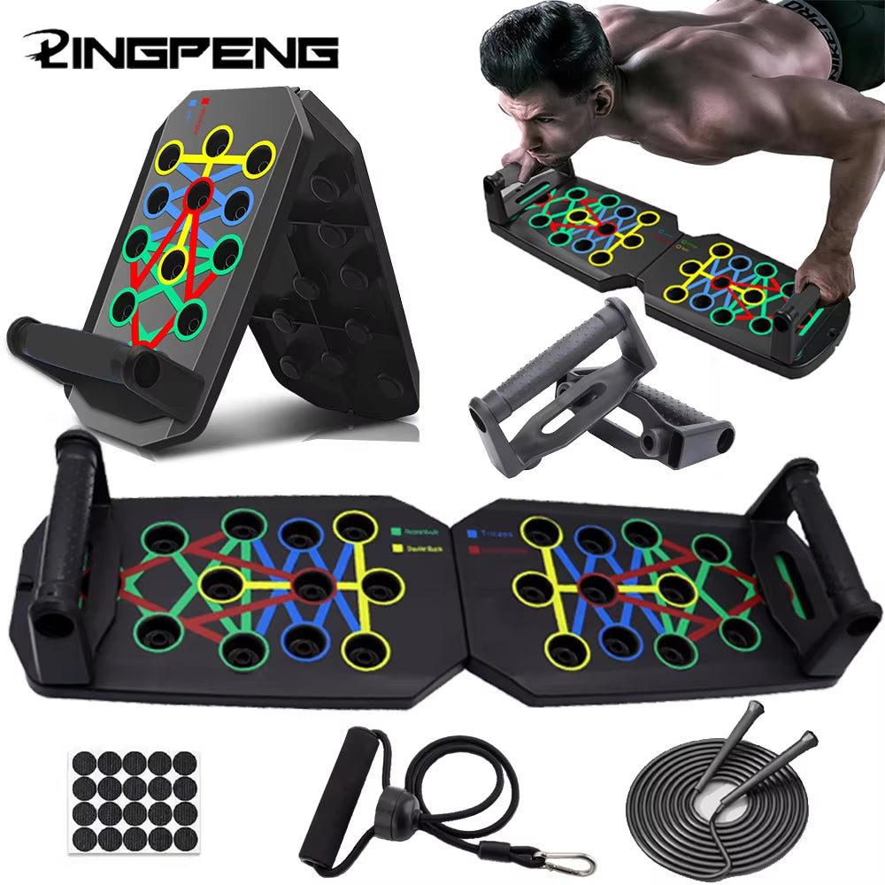 Portable Multifunctional Push-Up Board Set with Handles | Foldable | Fitness Equipment 