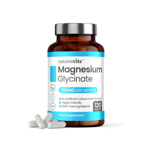 Magnesium Glycinate Capsules, 250 Mg - Bisglycinate Natural Night Time Supplement to Promote Sleep and Calm, Reduce Restless Legs and Relieve Muscle Cramps - Suitable for Women and Men