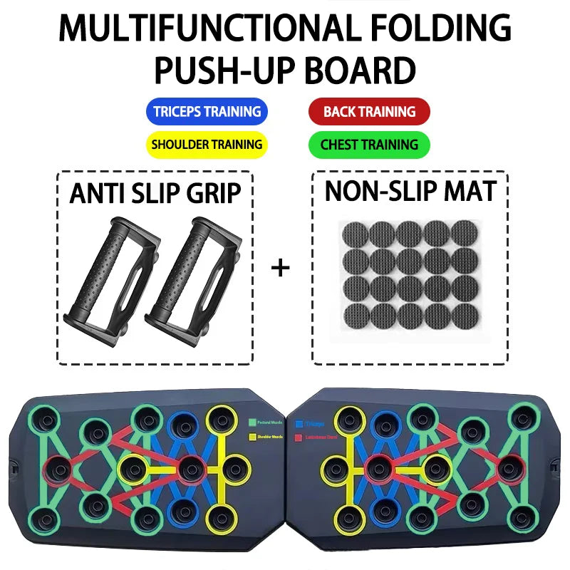 Portable Multifunctional Push-Up Board Set with Handles | Foldable | Fitness Equipment 