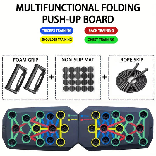 Portable Multifunctional Push-Up Board Set with Handles | Foldable | Fitness Equipment 