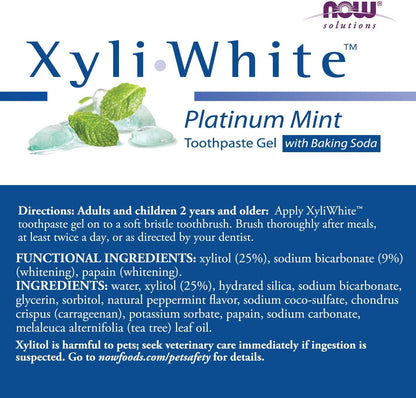 NOW Solutions Xyliwhite Platinum Mint Baking Soda Toothpaste