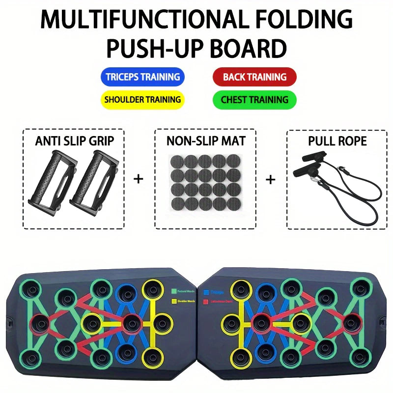 Portable Multifunctional Push-Up Board Set with Handles | Foldable | Fitness Equipment 